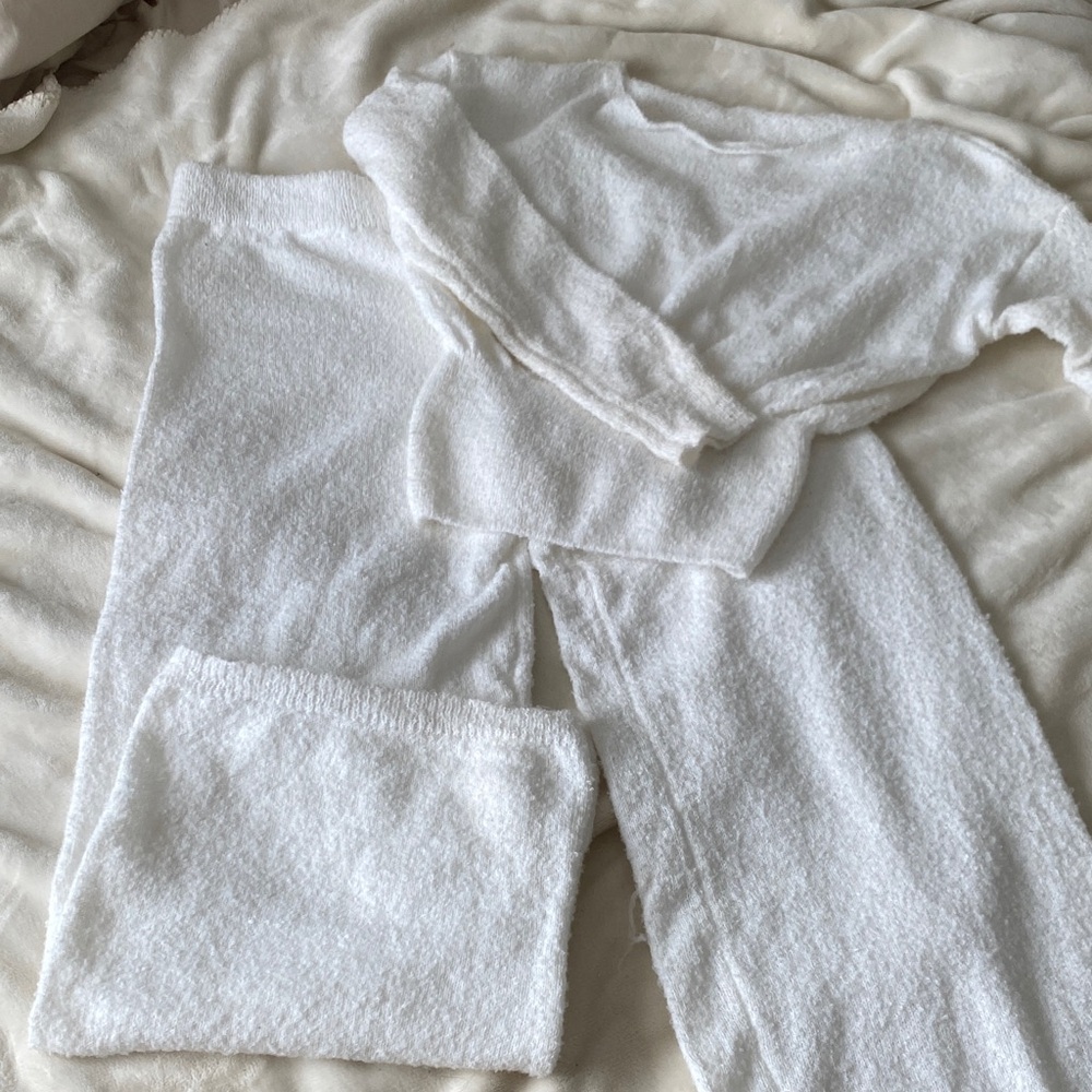 SHEIN White Cozy Knit Set
